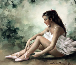 “Ballerina in Repose.” Oil painting by Igor Talwinski