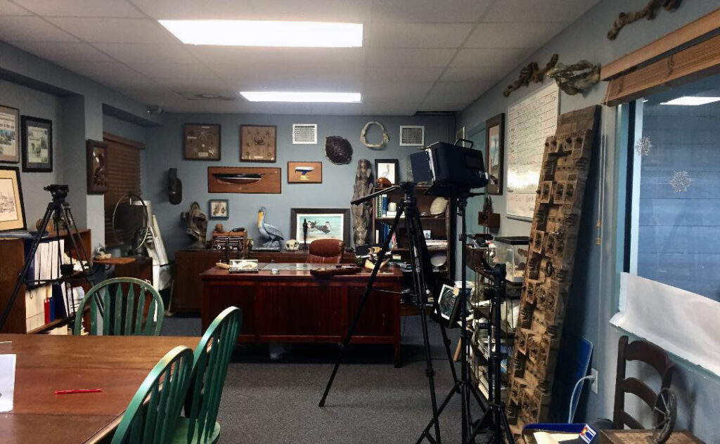 The aquarium director’s office at the Clearwater Marine Aquarium was a movie set for both Dolphin Tale (2011) and Dolphin Tale 2 (2014), starring Harry Connick Jr., Ashley Judd and Morgan Freeman. Photo by Michael Aaron Gallagher.