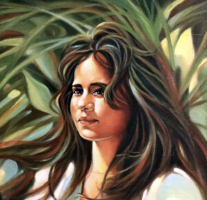 “Hawaiian Teenager.” Oil painting by A. Sidoni.