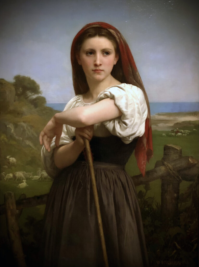 “Jeune Bergère (young shepherdess)” (1868) by William-Adolphe Bouguereau, on display at The Appleton Museum of Art in Ocala, Florida. Photo by Michael Aaron Gallagher.