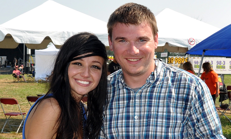 Lights and Michael Aaron Gallagher, after her show at the 1,000 Islands Music Festival in Gananoque, Canada.