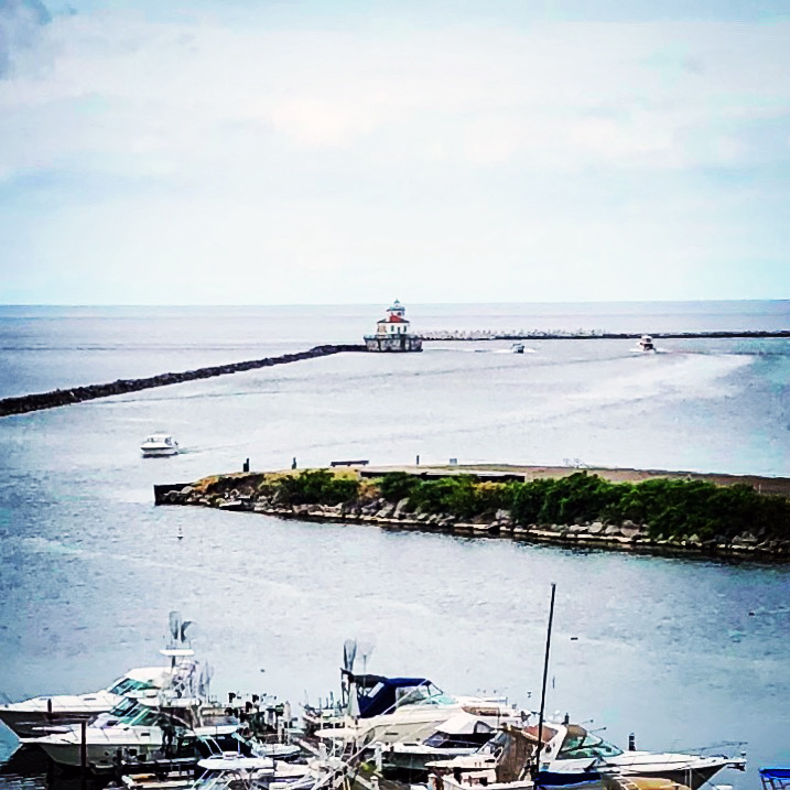 Oswego Harbor West Pierhead Lighthouse in Oswego, New York. Photo by Michael Aaron Gallagher.