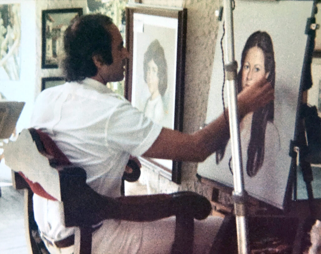 Artist Juan Arroyo in his studio. Photo courtesy of Diana Davy.