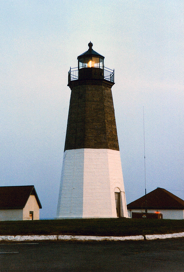 Point Judith Light in Narragansett Bay, Rhode Island. Photo by Michael Aaron Gallagher, 1997.