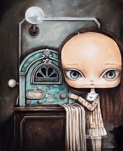 "Radio" oil painting by Paulina Gora.