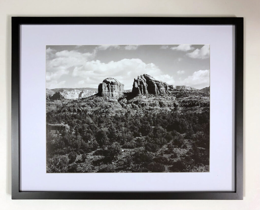 “Sedona” (2019) by Michael Aaron Gallagher. Taken at Red Rock State Park in Arizona on Oct. 18, 2019, this 11” x 14” photograph is one of Michael’s favorite landscape images, showing the House of Apache Fire on the far left, a Hopi pueblo style house built in 1947.