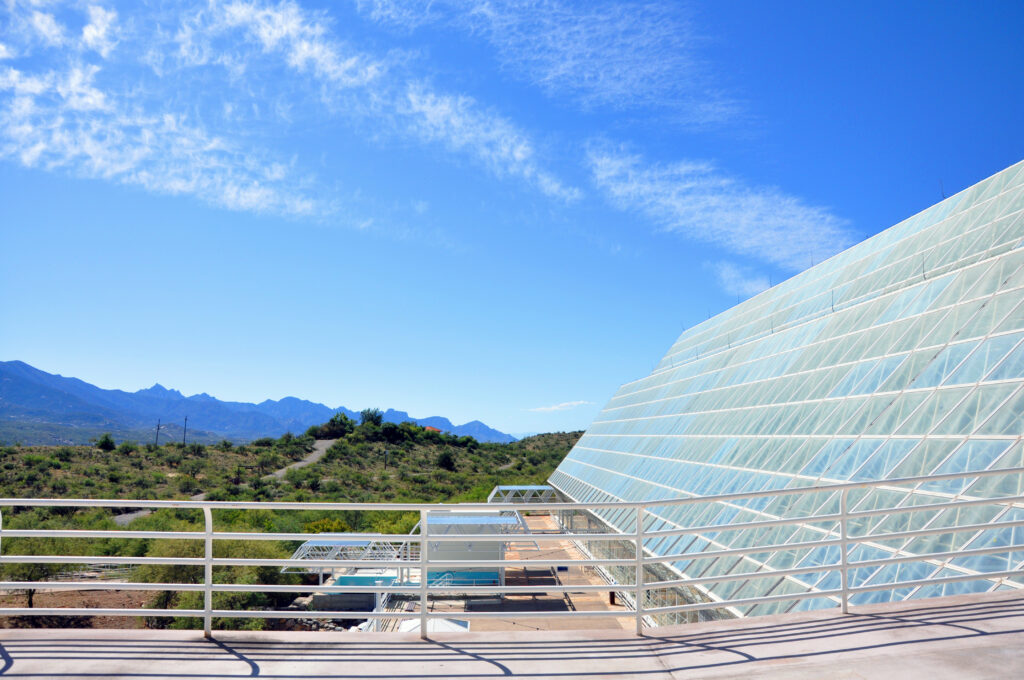 The Santa Catalina Mountains and the Biosphere 2 Center. Photo by Michael Aaron Gallagher, taken in 2019.