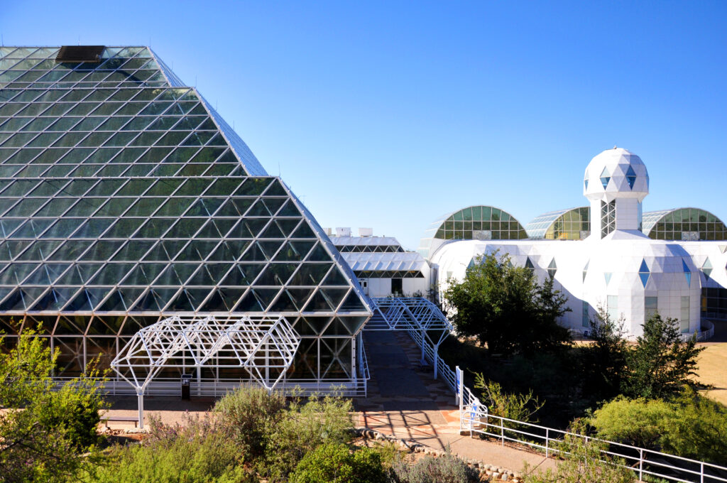 The Biosphere 2 Center in Oracle, Arizona. Photo by Michael Aaron Gallagher, taken in 2019.