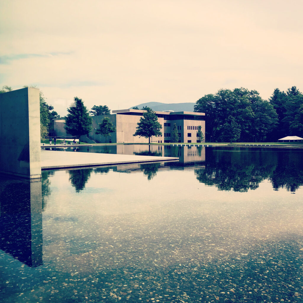 The reflecting pool at The Clark Art Institute, Williamstown, Massachusetts. Photo by Michael Aaron Gallagher.