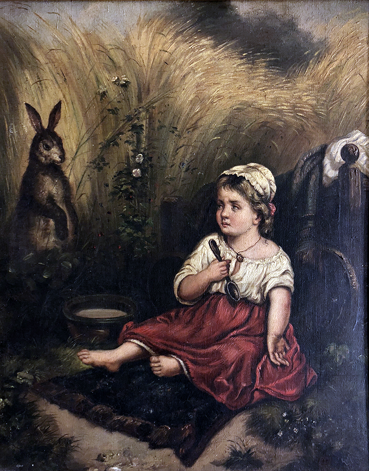 “Alice and the March Hare.” Oil on canvas. Circa 1860’s, England.