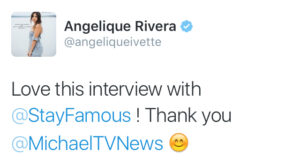 Angelique Robles Rivera Twitter message to Michael Aaron Gallagher