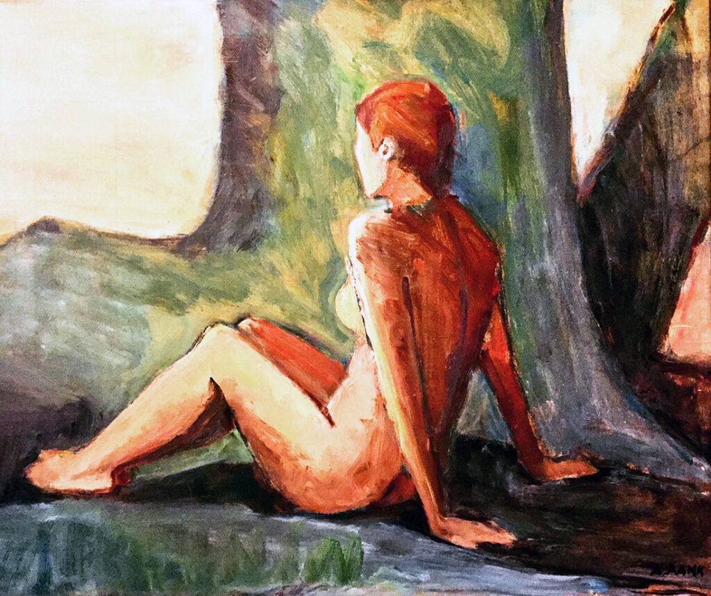 Figura y Ombú VI Oil Painting 2003 by Anna Rank