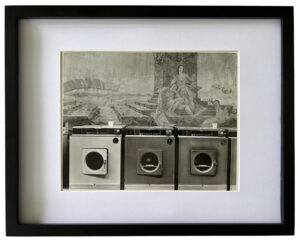 Langdon Clay Black and White Press Photograph of Laundromat