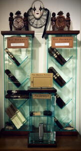 I purchased these Nat Sherman cigarette display cases and put my old Timeless cigars in them, as well as a box of Nat Sherman matches and a few other cigars from other manufacturers. Photo by Michael Aaron Gallagher.