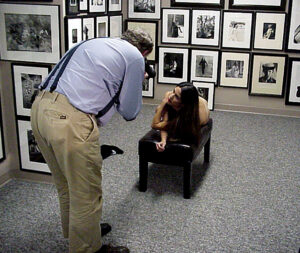 Jock Sturges photographs a model at the Levin Gallery by Russell Levin