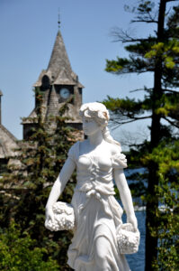 Statue in the courtyard of Boldt Castle by Michael Aaron Gallagher