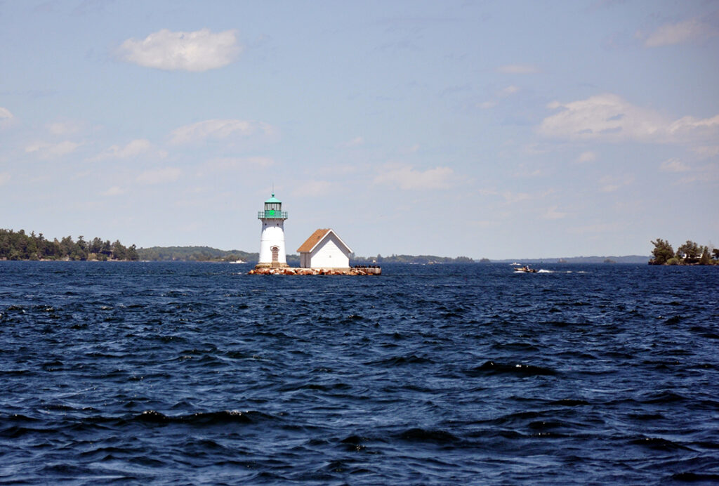 Sunken Rock Lighthouse on Bush Island in the St Lawrence Seaway by Michael Aaron Gallagher