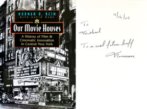 Our Movie Houses by Norman Keim autographed book for Michael Aaron Gallagher