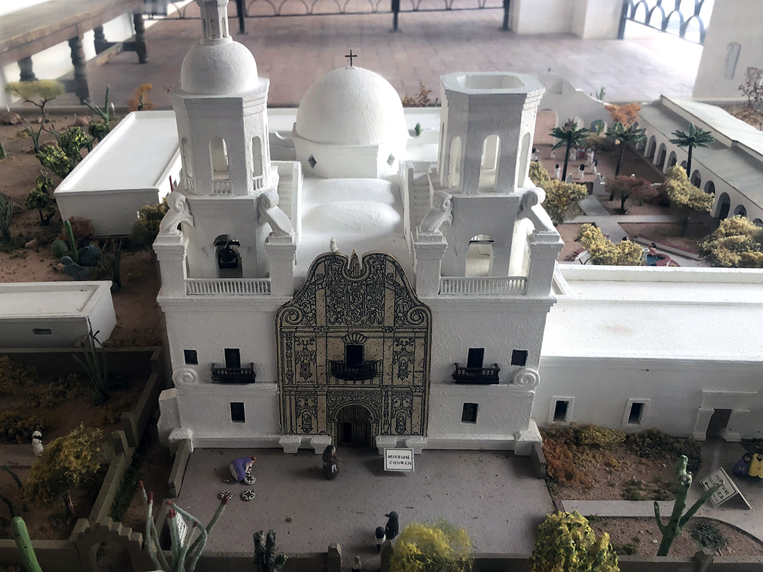 Architectural model of the Mission San Xavier del Bac by Michael Aaron Gallagher