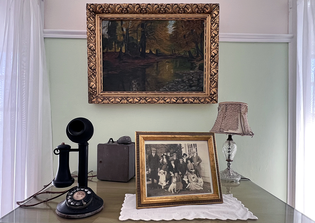 Oil painting telephone and photograph at Singer Castle by Michael Aaron Gallagher