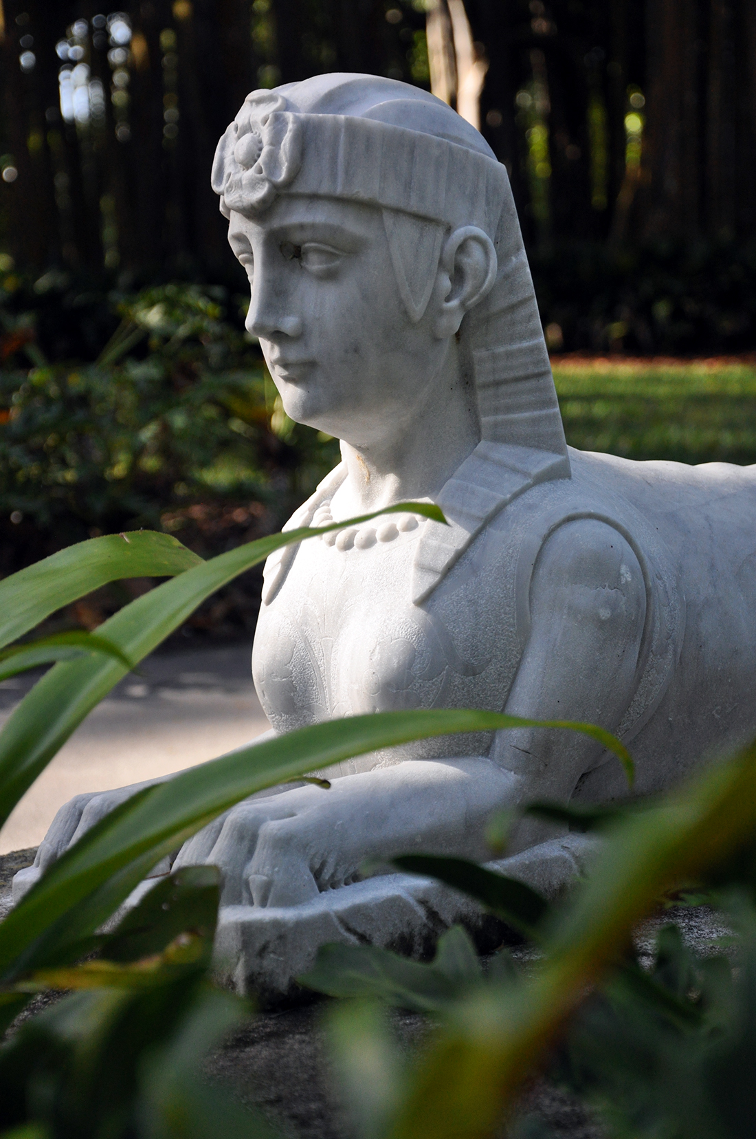 Sphynx sculpture on the grounds at Ca' d'Zan by Michael Aaron Gallagher