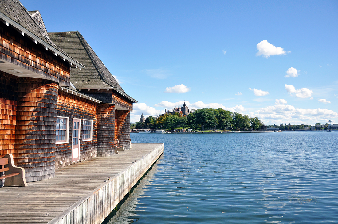 View of Boldt Castle from the Boldt Yacht House Dock by Michael Aaron Gallagher