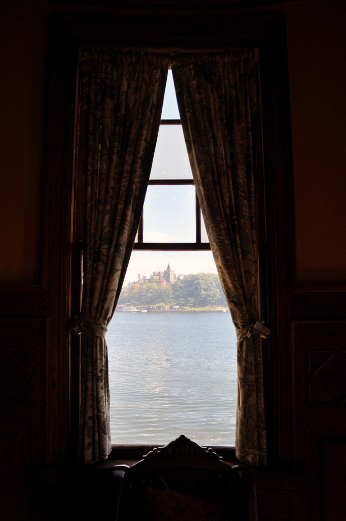 View of Boldt Castle from a window by Michael Aaron Gallagher