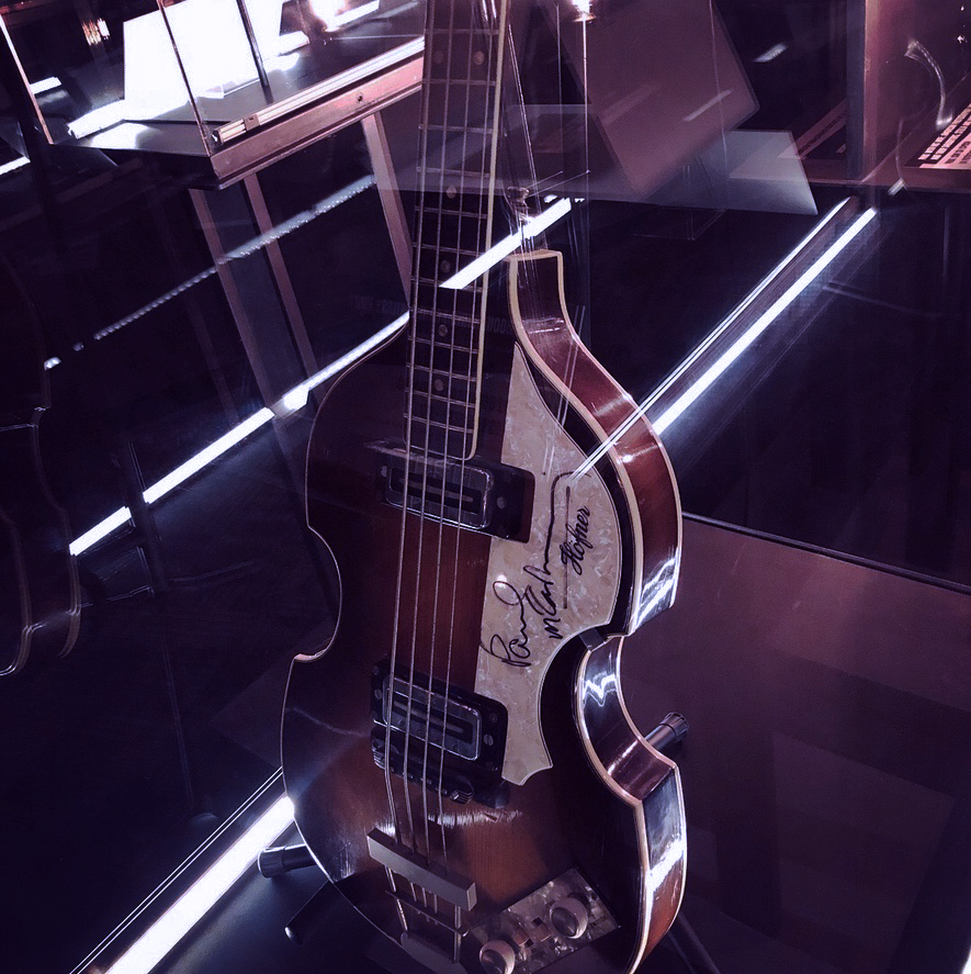 Hofner Bass Guitar signed by Paul McCartney in 1999 by Michael Aaron Gallagher