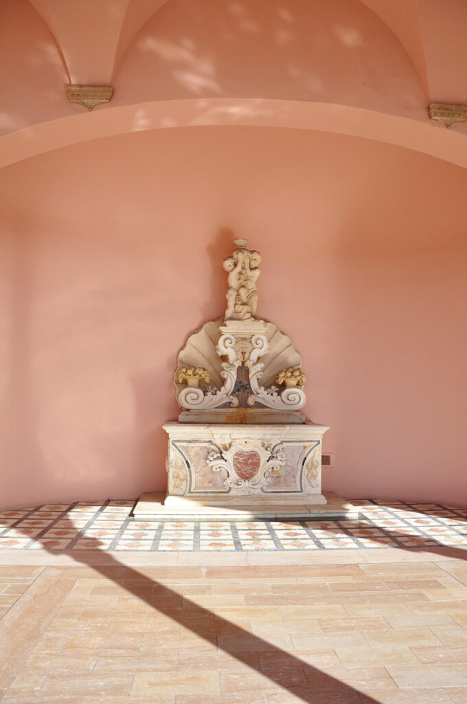 Marble fountain in the courtyard of The John and Mable Ringling Museum of Art. Photo by Michael Aaron Gallagher.