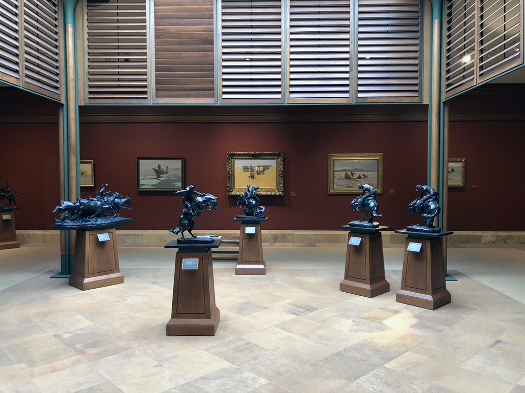 Sculptures on display in the Frederic Remington Art Museum by Michael Aaron Gallagher