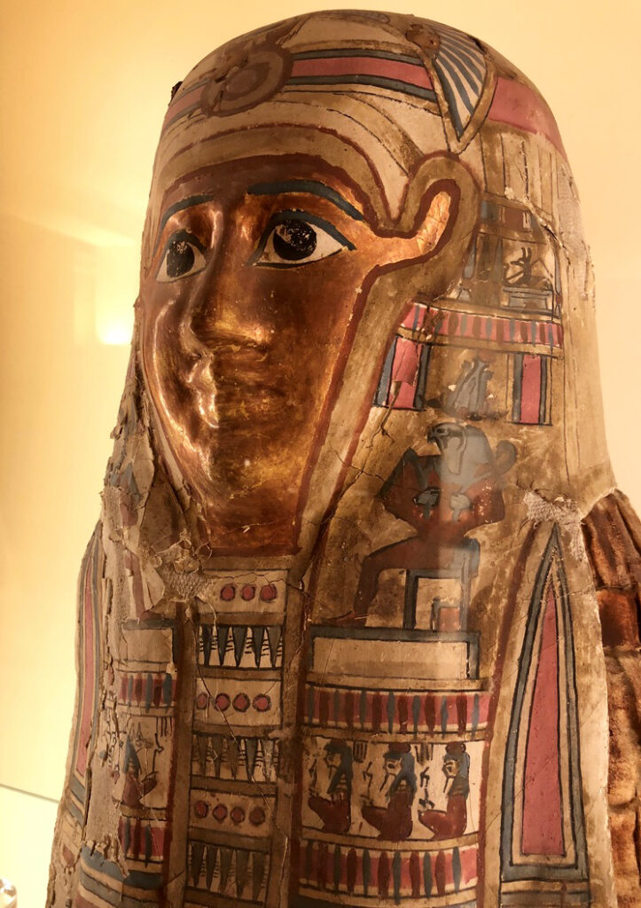 Egyptian mummy mask at Cazenovia Library by Michael Aaron Gallagher