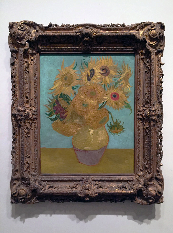 Sunflowers oil painting (1889) by Vincent Willem van Gogh at the Philadelphia Museum of Art by Michael Aaron Gallagher