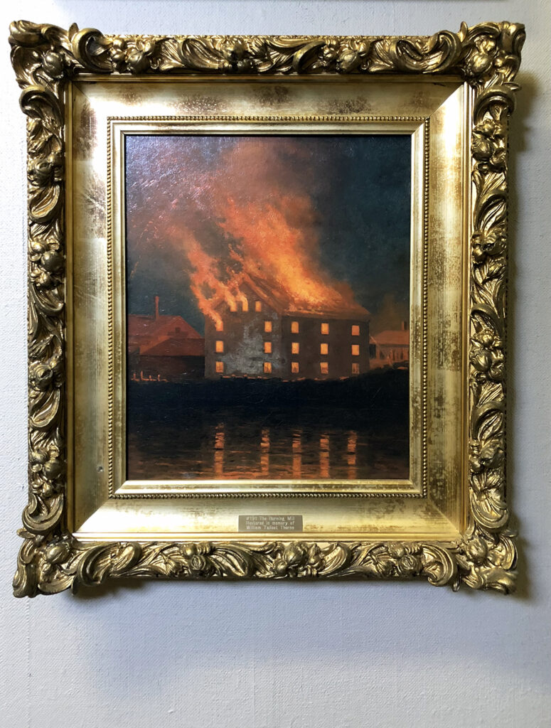 The Burning Mill by John D Barrow at the John D Barrow Art Gallery by Michael Aaron Gallagher