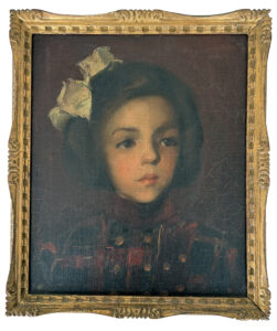 Antique portrait of a girl by unknown artist