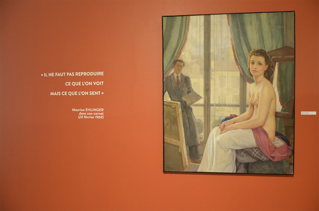 Maurice Ehlinger painting and quote at Musée Pierre-Noël de Saint-Dié-des-Vosges