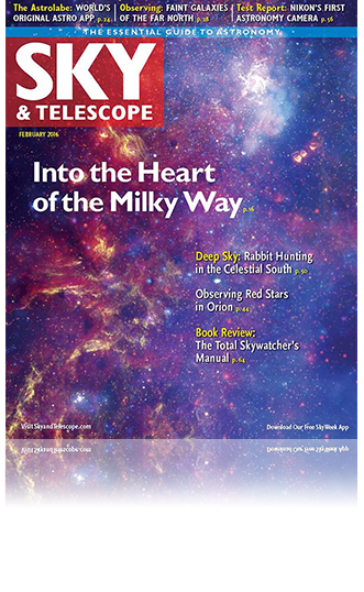 Sky and Telescope Magazine February 2016 Cover