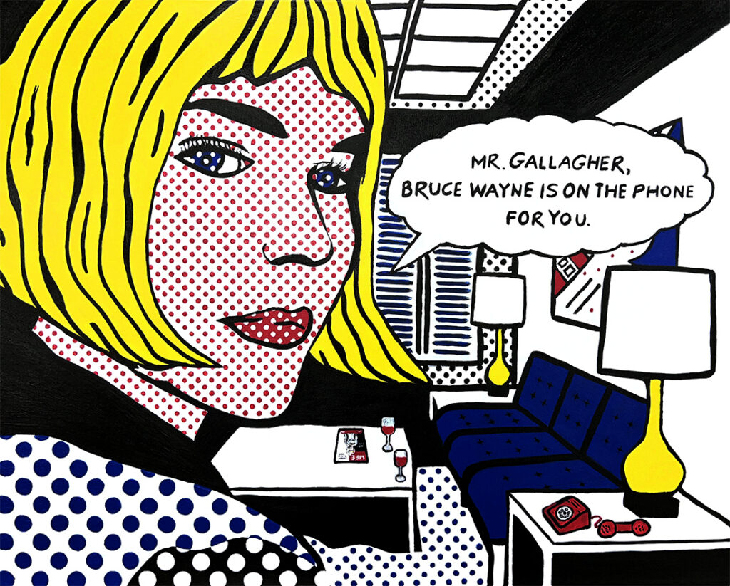 On the Telephone Pop Art Painting by Michael Aaron Gallagher