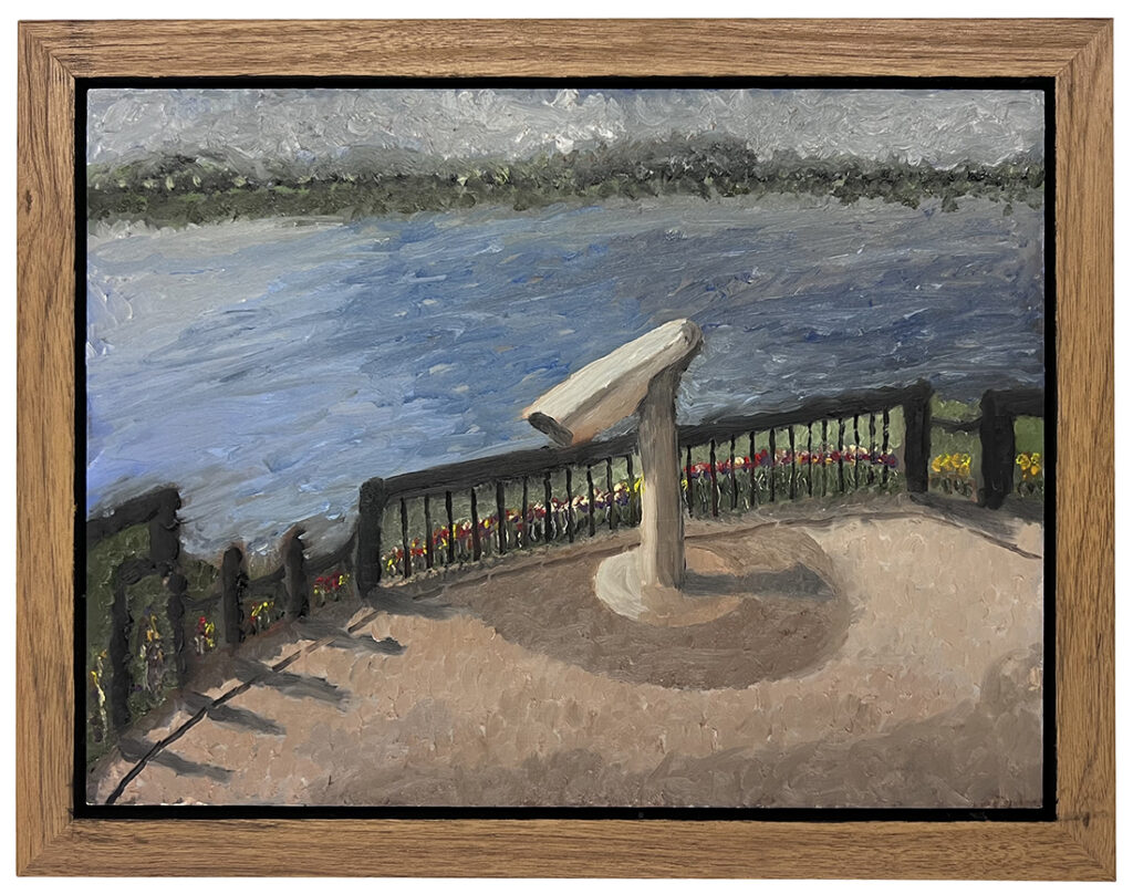 Tower Viewer Oil Painting by Michael Aaron Gallagher